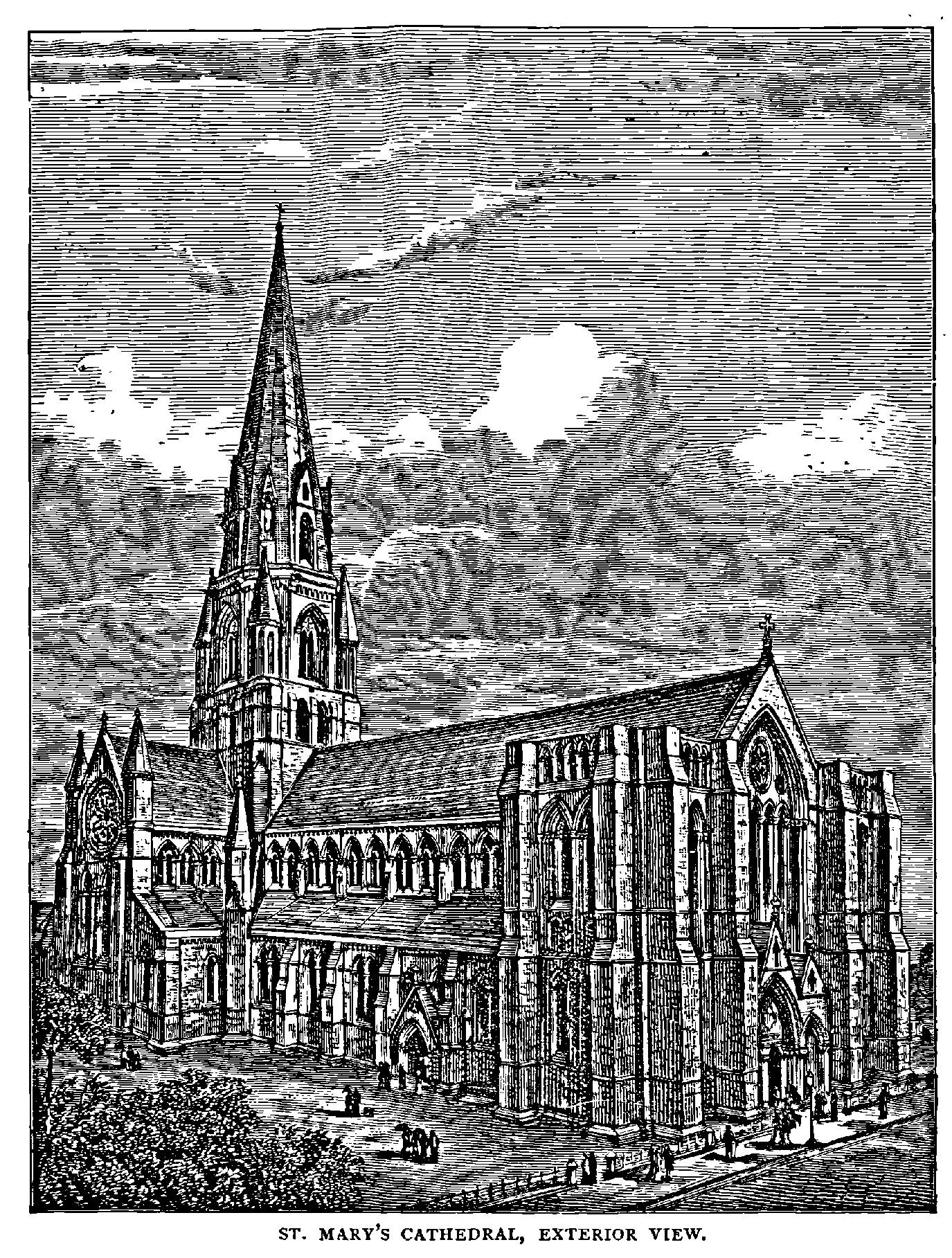 ST. MARY’S CATHEDRAL, EXTERIOR VIEW. 